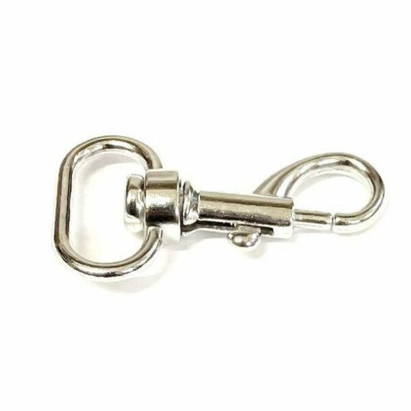 25mm Light Swivel Trigger Clips Hooks Nickel Plated Metal Clip Dog Leads Webbing Bags X1 - X50 1st Class Post