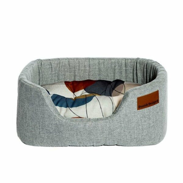 Danish Design Colour Block Silver Lux Siumber Bed for Dogs - Medium