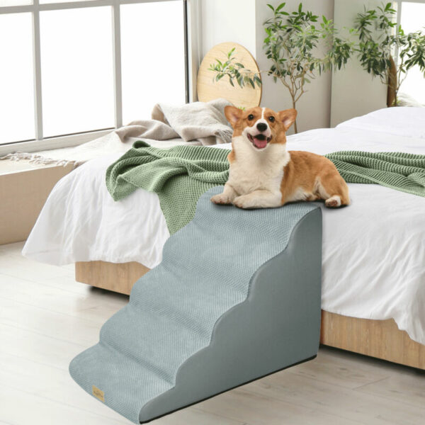 Dog Stairs Pet Steps For Bed Sofa Cats Ladder Ramp - 5 Steps