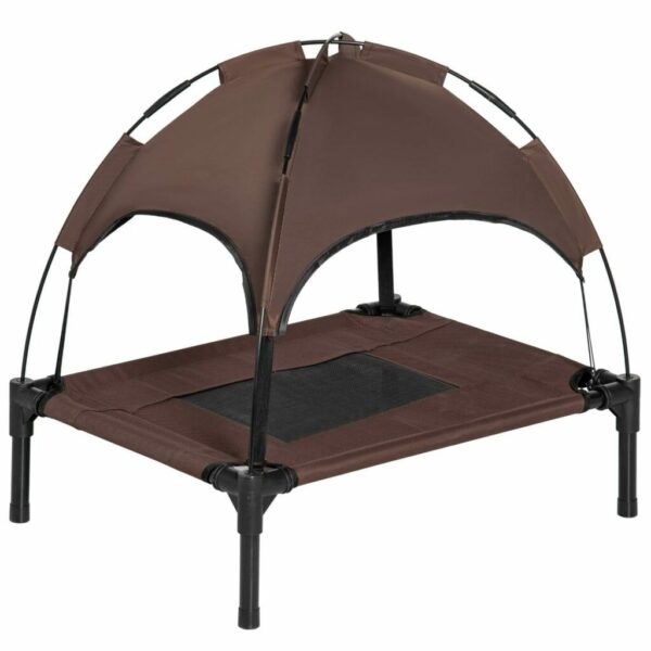 Elevated Pet Bed Dog Cot Tent with Canopy Instant Shelter Outdoor