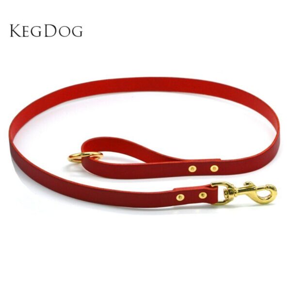 Red Leather - Trigger Clip Dog Lead Leash