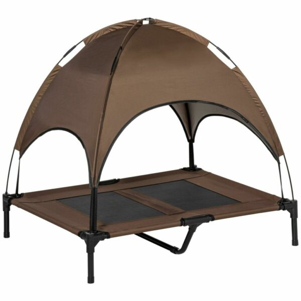 Elevated Pet Bed Dog Cot Tent with Canopy Instant Shelter Outdoor