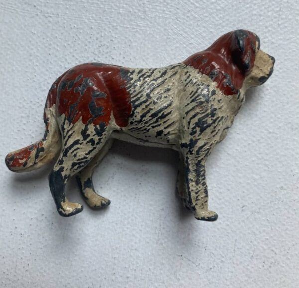 1x Vintage Lead 1/32 Scale Enamelled St Bernard Dog Circa 1950's : Britains