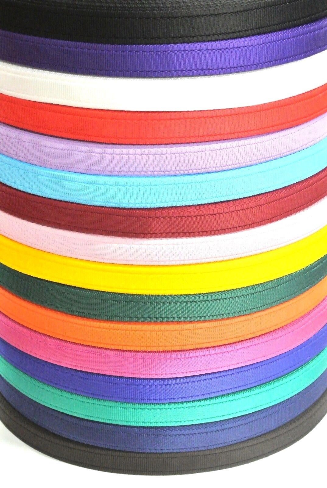 20mm Cushion Webbing Polypropylene Dog Leads Bags Straps Handles 400Kg Breaking Strain 1 Metre - 50 Metres in 18 Colours