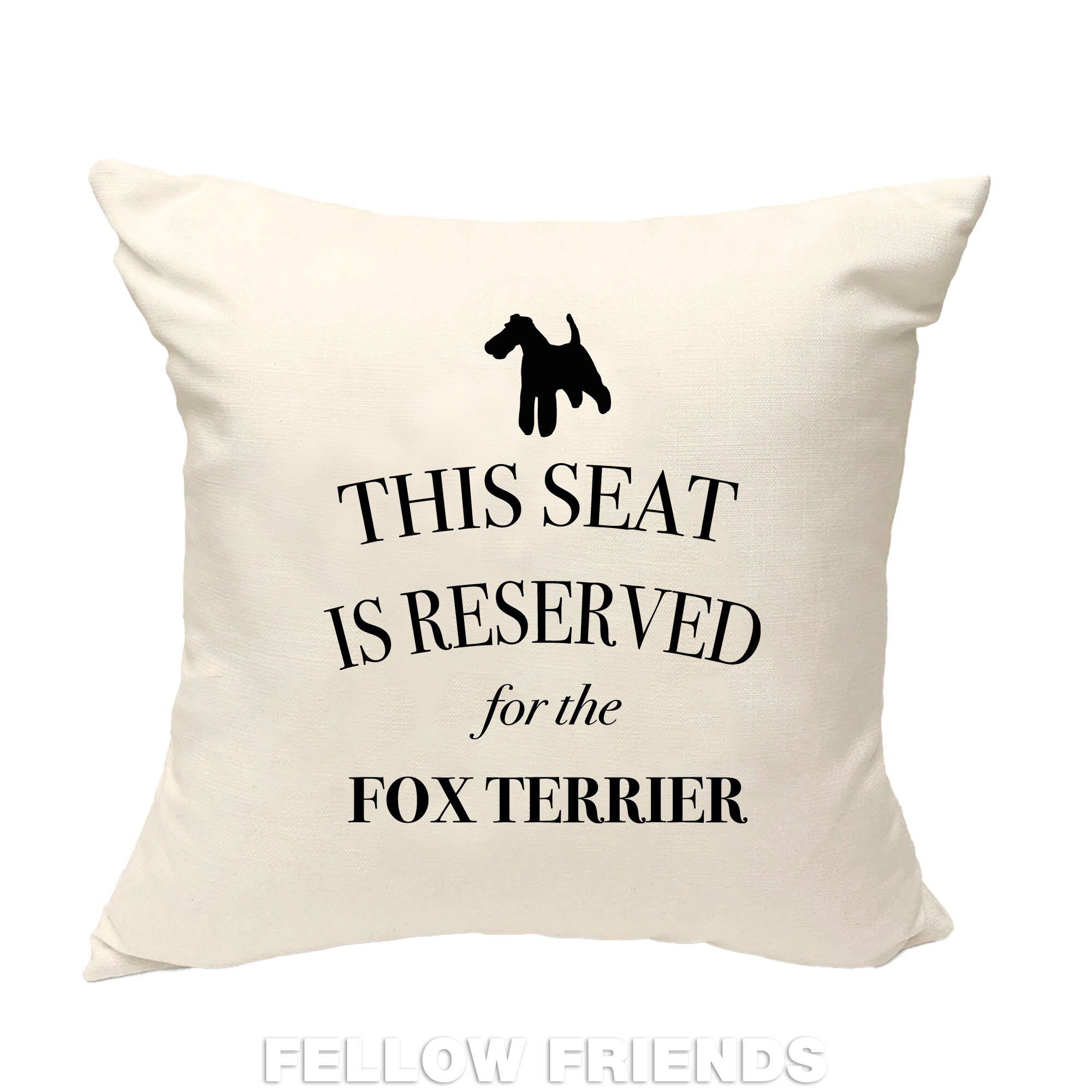 Rough Coat Fox Terrier Cushion, Dog Pillow, Gifts For Lovers, Cover Cotton Canvas Print, Lover 40x40 50x50 346