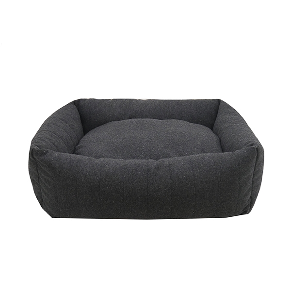 40 Winks Grey Felt with Memory Foam Square Bed for Dogs - Medium