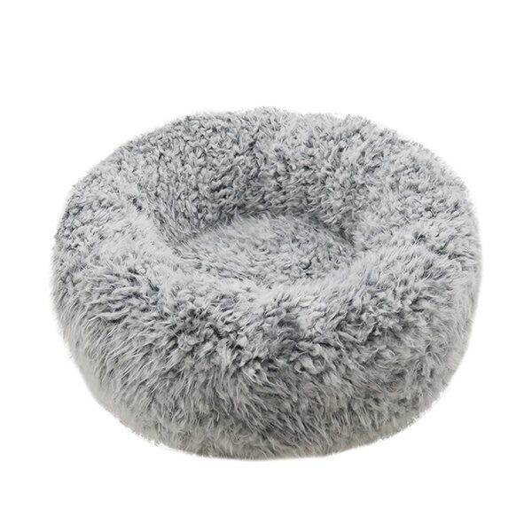 40 Winks Silver Fluff Comfort Round Bed for Dogs - Large