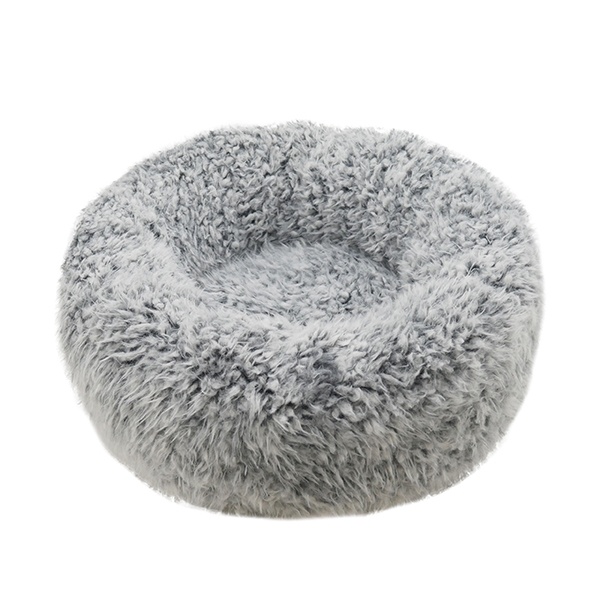40 Winks Silver Fluff Comfort Round Bed for Dogs - Small