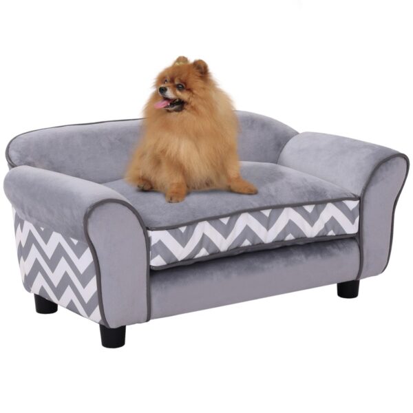 Dog Sofa Bed for XS Dogs with Cushion - Grey