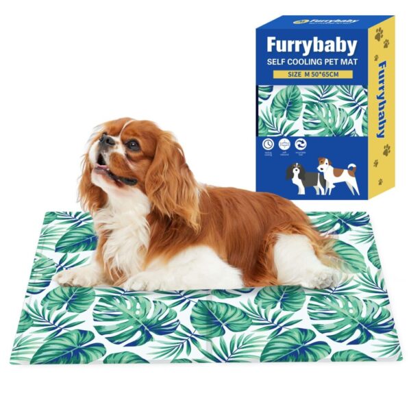 furrybaby Dog Cooling Mat, Pet Bed Dog Mat Large Car(Green 50x65cm)