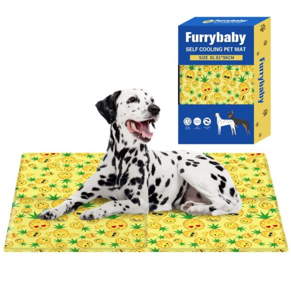 furrybaby Dog Cooling Mat, Pet Bed Dog Mat Large Car(Yellow 80x96cm)