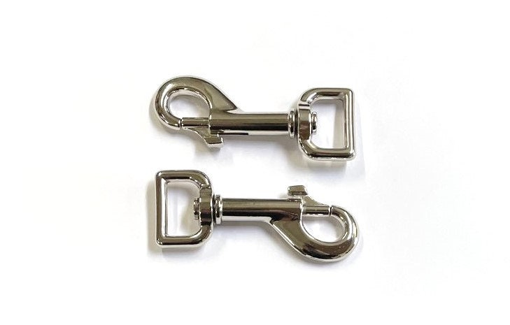 20mm Trigger Clips Hooks Nickel Plated Heavy Duty For Dog Leads Webbing Bags Straps Handles