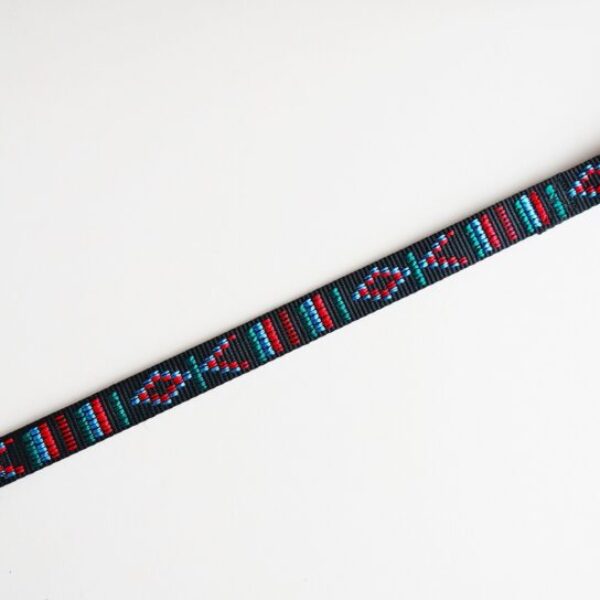 25mm Webbing Short Traffic Dog Lead - Large Aztec