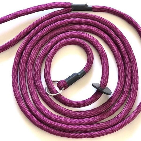 3 Metre Long Slip Lead For Dogs 9mm Double Braid Soft But Strong, Handmade in The UK