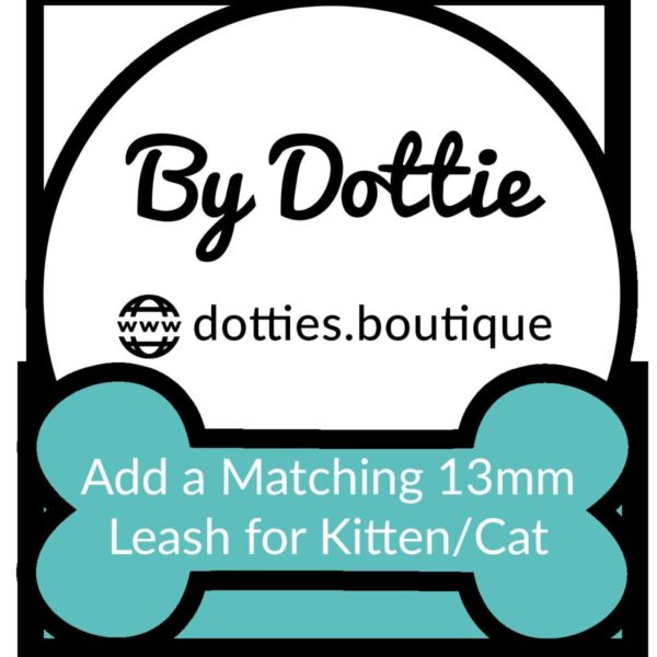 Add A Matching Ribbon 13mm Width Leash/Lead Suitable For Kitten/Cat - Puppy/Tiny Dog