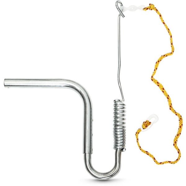 Adjustable Bike Dog Lead, Leash For Bicycles, Distance Holder, HxWxD: 47 x 21.5 x 5 cm, Silver-Yellow - Relaxdays