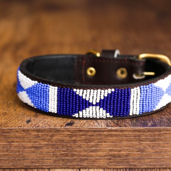 African Beaded Collar, Handmade Dog Collar , Maasai Collar, Leather Pet Gift, Christmas Gift, Leash, Lead