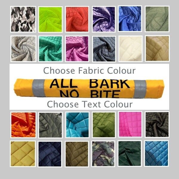 All Bark No Bite Dog Lead Slip Cover/Or Personalise Text | All Languages - 23 Colour Choices