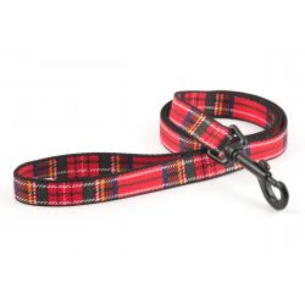 Ancol Dog Lead Red Tartan - 19mm x 1m