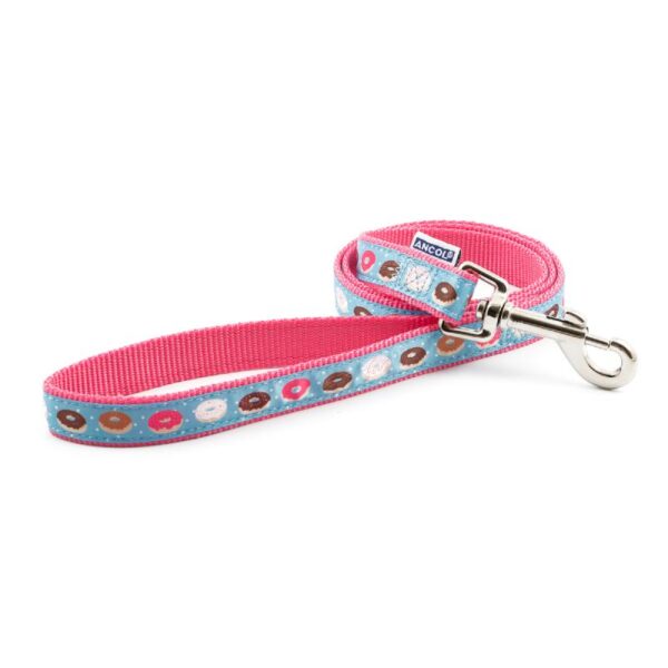 Ancol Dog Leads Fashion Indulgence Pink Donuts 1m x 19mm