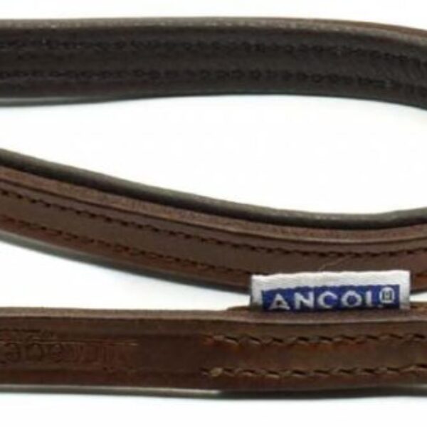 Ancol Leather Dog Leads - Vintage Chestnut - 12mm x 1m