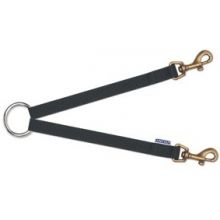 Ancol Nylon Coupler Dog Lead - Black - 30cm