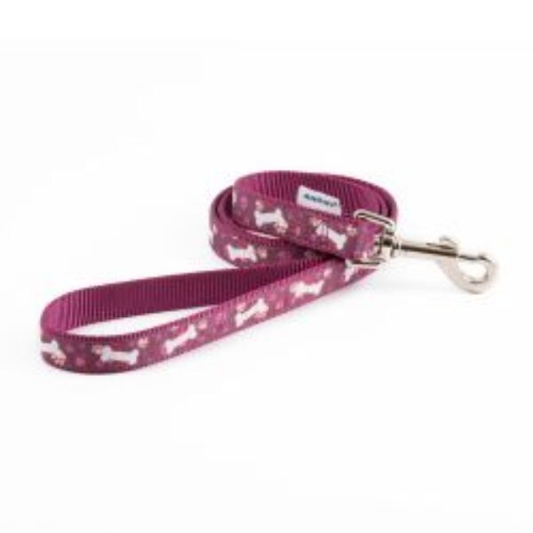 Ancol Purple Bone Fashion Dog Lead - Purple