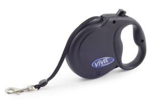 Ancol Viva Extendable Lead Black Medium Dog 30kg 5m - 36064