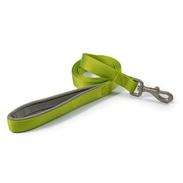 Ancol Viva Nylon Dog Lead with Neoprene Padded Handle Lime 4 Sizes - 100 x 2.5cm