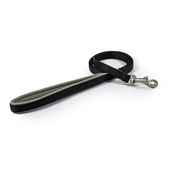 Ancol Viva Padded Dog Lead Black - 2.5cm x 180cm
