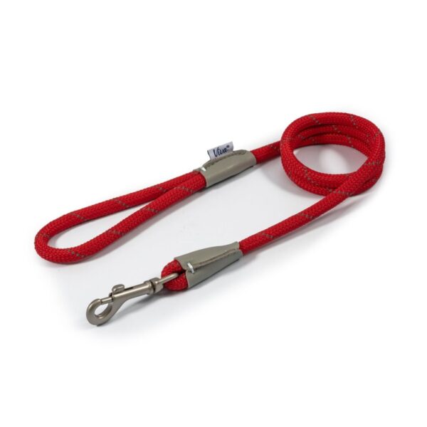 Ancol Viva Rope Dog Lead Red - 1.2cm x 107cm