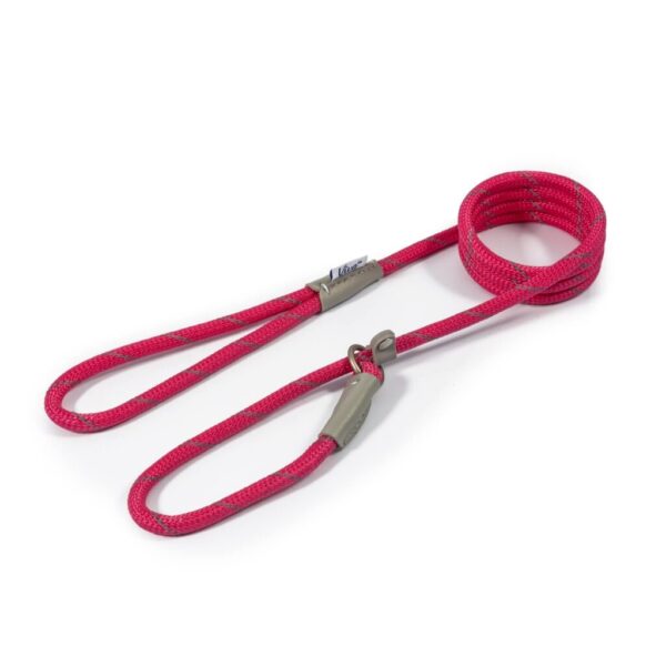 Ancol Viva Rope Slip Leads for Dogs Pink - 1.0cm x 120cm