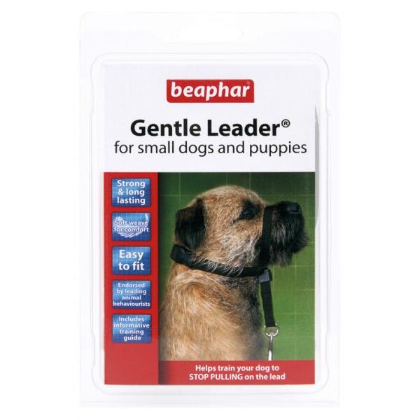 Beaphar Gentle Leader Dog Head Collar - Black - Small