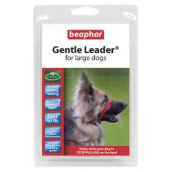 Beaphar Gentle Leader Dog Head Collar - Red - Large
