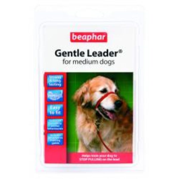 Beaphar Gentle Leader Dog Head Collar - Red - Medium