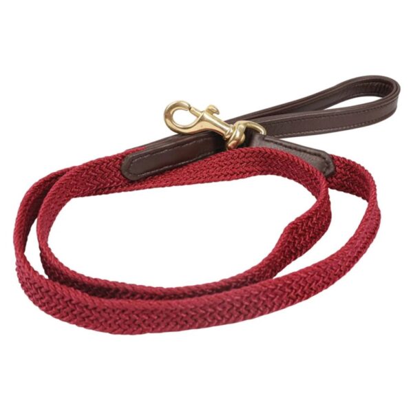 Benji and Flo Interlaced Dog Lead Burgundy - 100cm