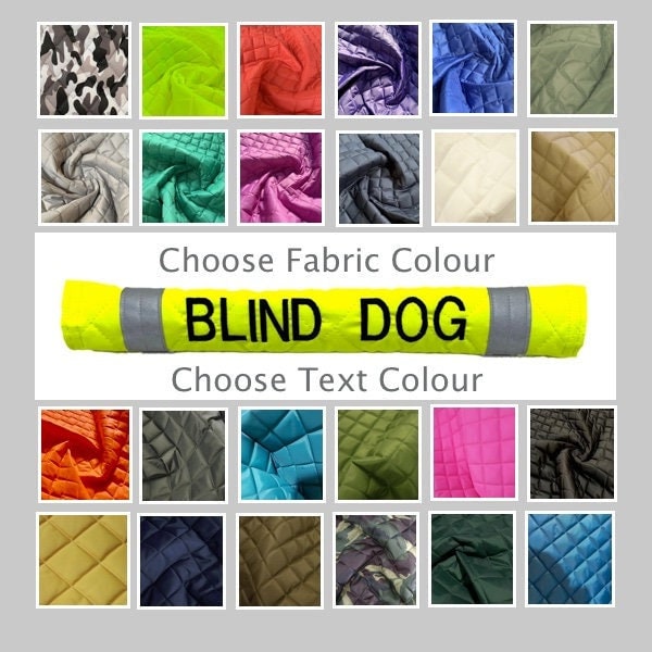 Blind Dog Lead Slip Cover/Or Personalise Text | All Languages - 23 Colour Choices