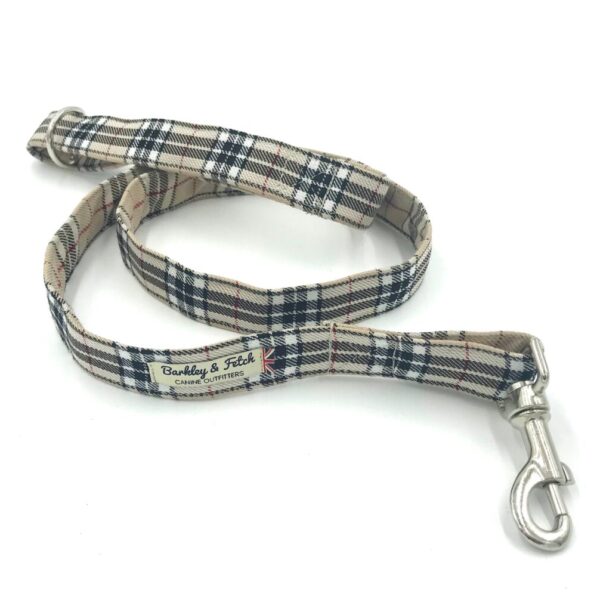 Caramel Plaid Dog Lead