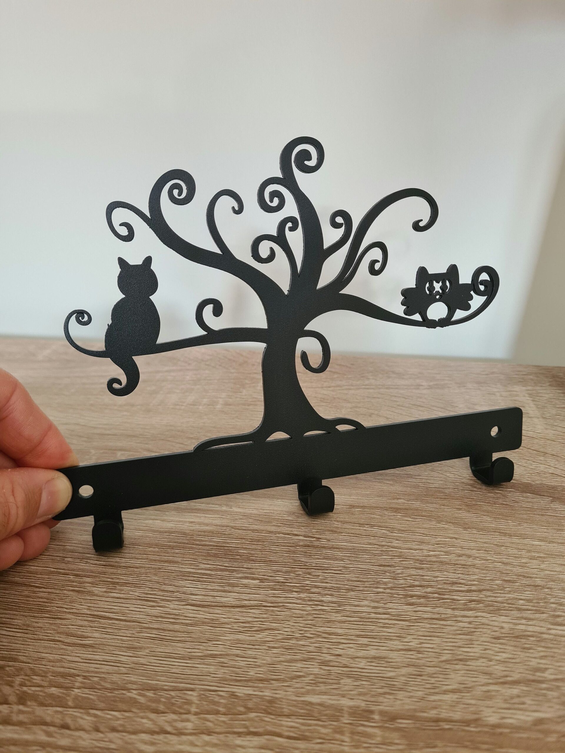 Cat Owl Tree Key, Coat, Door, Towel, Dog Lead/Leash, Hanger, Holder, Rack, Hook-Wall Mounted