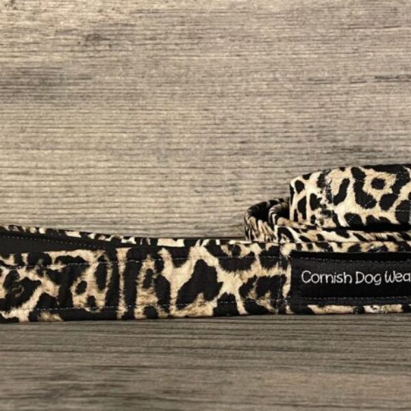 Cheetah Full Fabric Dog Lead