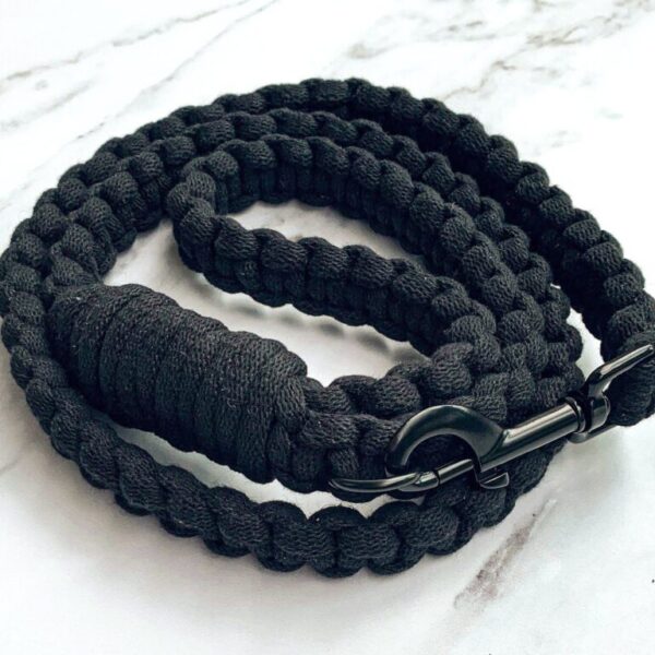 Chunky Black - Macramé Dog Lead | Boho Luxury Leads Sustainable Accessories