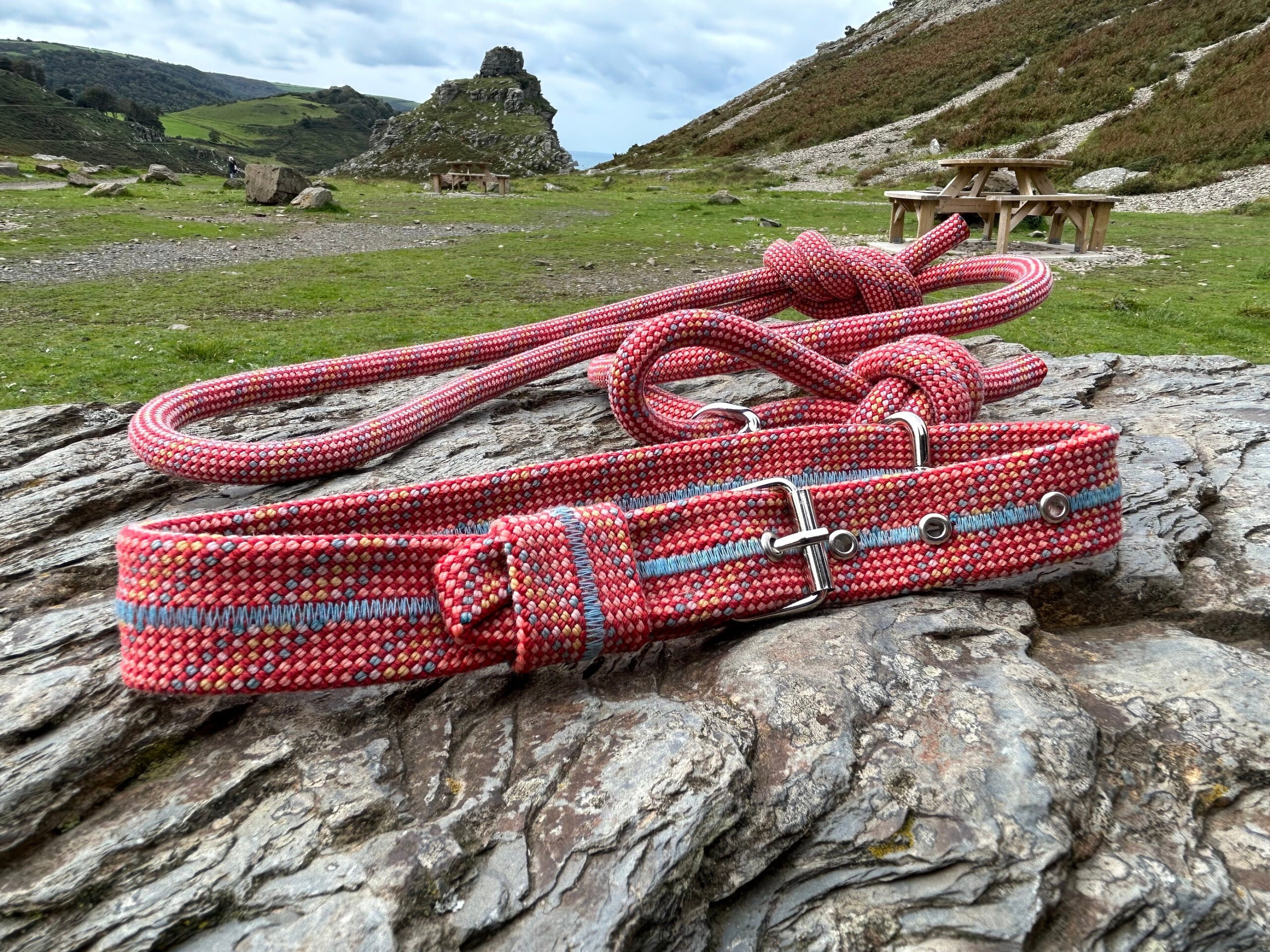 Climbing Rope Dog Collar & Lead Set | Handmade Using Retired Climbing Rope