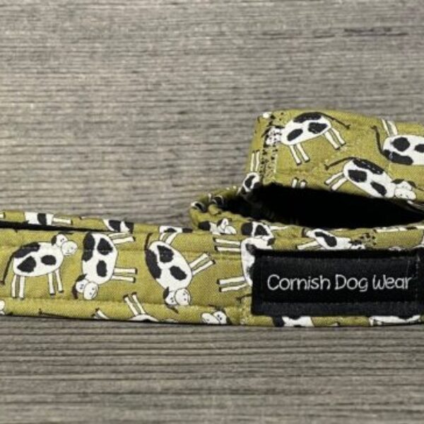 Cows On Green Full Fabric Dog Lead