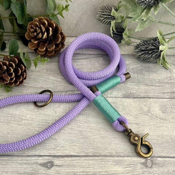 Custom Paracord Rope Dog Lead, Lilac, Design Your Own, Lead