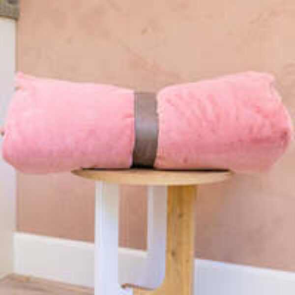 Dog Bed Duvet Cover Two Sizes Faux Fur & Suede Pink Blush - Medium - Large